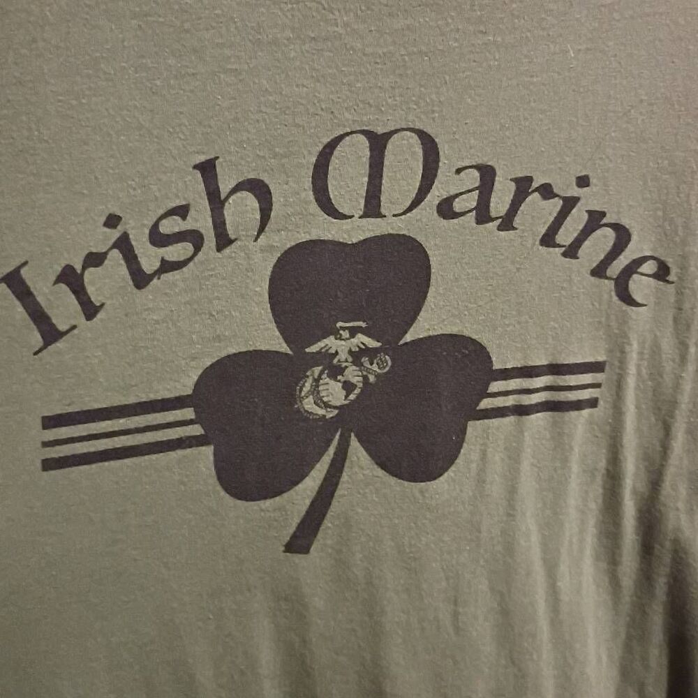 Irish Marine T-shirt by Gildan Men's XL Green